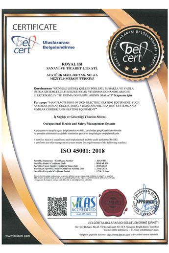 ISO 45001-2018 İş Sağlığı ve Yönetim Sistemi ROYAL ISI