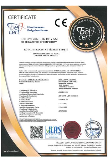 CE SOLAR COLLECTOR ROYAL ISI