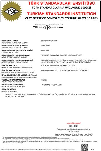 ROYAL ISI HAVLUPAN - TSE